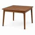 Table à manger carrée en bois brun noyer, style moderne, 90 x 90 x 75 cm